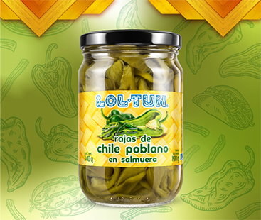 Rajas de Chile Poblano 340 g